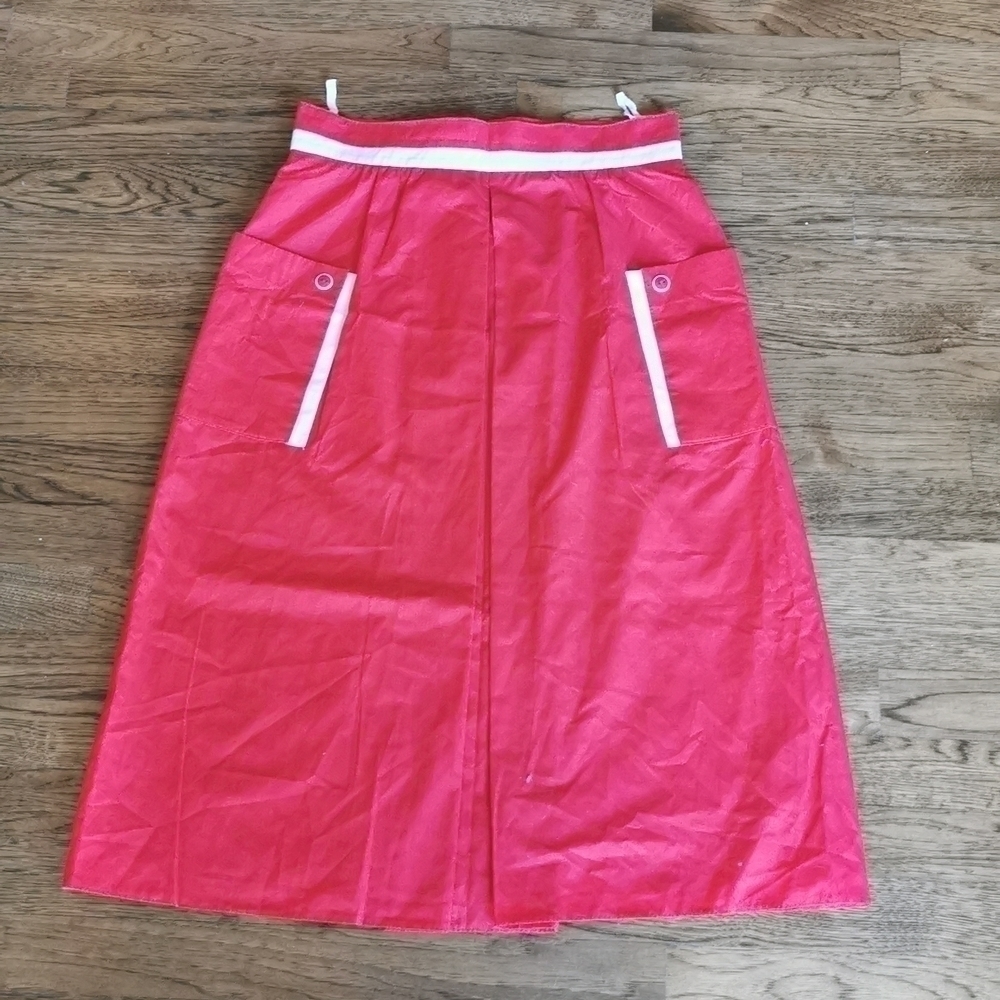 𝅺Vintage Verlaine 1980s Long Red White Skirt Small